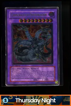 2006 YU-GI-OH! POWER OF THE DUELIST CHIMERATECH OVERDRAGON ULTIMATE RARE 1ST ED - Image 1