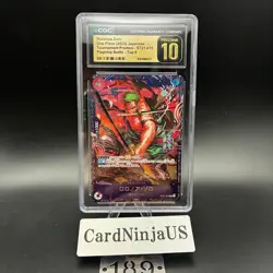 CGC PRISTINE 10 Zoro ST21-015 Flagship Battle 2025 Top 8 Prize Promo ONE PIECE - Image 1