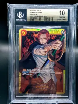 2022 One Piece TCG Japanese Romance Dawn Shanks SCR OP01-120 BGS 10 - Image 1