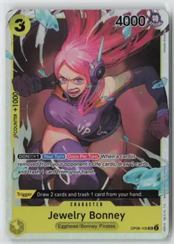 One Piece TCG Jewelry Bonney SR OP08-105 Two Legends English - Image 1