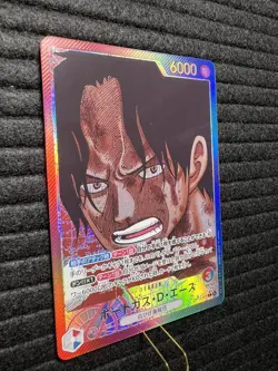 One Piece Portgas D. Ace Alt Art OP13-002 L Japanese Near Mint - Image 2