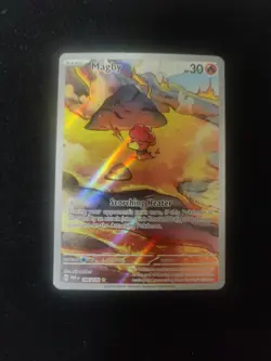 Pokemon TCG Magby Rare Holo Card 186/182 Sv04: Paradox Rift Illustration - Image 1