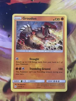 Groudon 113/236 - Cracked Ice Holo Rare - Cosmic Eclipse Card - Near Mint - Image 1