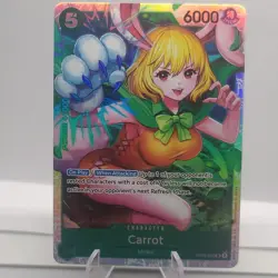 Carrot OP08-023 SR ONE PIECE Tcg Card Game NM GREEN Reprint - Image 1