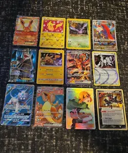 Pokemon 12 Card Lot. Pikachu Promo, Radiant Flareon Ex, SIR Volcanian, Arceus - Image 1