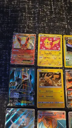 Pokemon 12 Card Lot. Pikachu Promo, Radiant Flareon Ex, SIR Volcanian, Arceus - Image 2