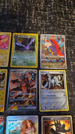 Pokemon 12 Card Lot. Pikachu Promo, Radiant Flareon Ex, SIR Volcanian, Arceus - Image 3