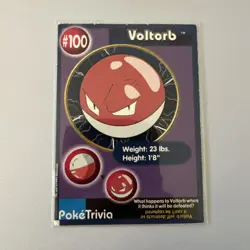 Voltorb PokeTrivia Burger King Pokemon Card LP - Image 1