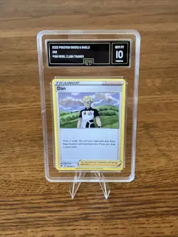 2020 Pokemon Card Rebel Clash Dan 158/192 Graded GMA 10 Gem Mint Grading - Image 1