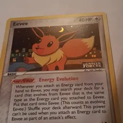 Pokemon Eevee EX Unseen Forces 55/115 Reverse Holo 40HP TCG Card - Image 3