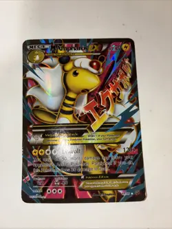 Pokemon Mega M Ampharos EX Card Ancient Origins Full Art Holo Rare HP 88/98 - Image 1