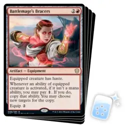 BATTLEMAGE'S BRACERS X4 Commander 2021 Magic MTG MINT CARD - Image 1