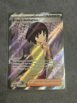 Pokemon TCG Erika's Invitation Scarlet & Violet Holo Ultra Rare Card 196/165 - Image 1