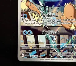 Pokemon Squirtle Full Art Holo Card 148/142 Stellar Crown Illustration Rare TCG - Image 5