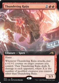 Thundering Raiju (Extended Art) R Kamigawa: Neon Dynasty 472 NM - Image 1