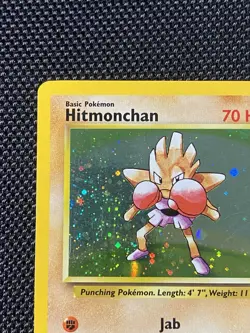 Hitmonchan 8/130 2000 Pokemon Base Set 2 Holo LP/NM - Image 2
