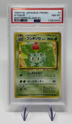 1999 Pokemon Japanese Promo Southern Islands Ivysaur #002 PSA 8 NM-MT - Image 1