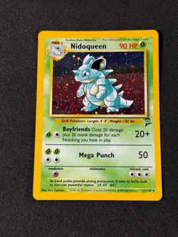 Pokemon Nidoqueen 12/130 Holo Base Set 2 II 2000 NM - Image 1