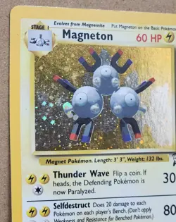 Pokemon Magneton Holo 9/130 Base Set 2 LP/NM - Image 2