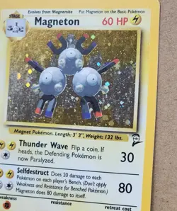 Pokemon Magneton Holo 9/130 Base Set 2 LP/NM - Image 3