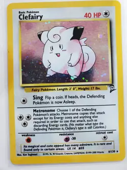 Clefairy 006/130 Base Set 2 Holo MP Pokemon TCG - Image 1
