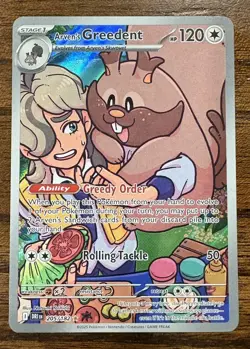2025 Pokemon Scarlet & Violet Destined Rivals #205 Arven's Greedent IR FULL ART - Image 1