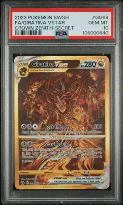 Giratina Vstar PSA 10 - GG69/GG70 - Gold Alt Art - Crown Zenith - Pokemon - Image 1