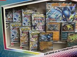 Pokemon Prismatic Evolutions Lucario ex & Tyranitar ex Premium Collection - Image 3