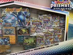 Pokemon Prismatic Evolutions Lucario ex & Tyranitar ex Premium Collection - Image 4
