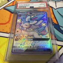 2019 POKEMON SUN & MOON HIDDEN FATES FULL ART/SYLVEON GX PSA 10 - Image 3