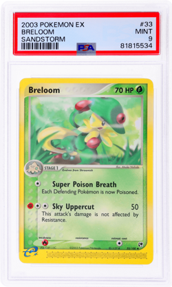 2003 Pokemon Ex Sandstorm Breloom #33 PSA 9 - Image 1