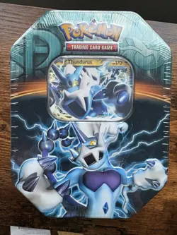 Pokemon 2013 Thundurus EX Tin Sealed Plasma Storm Freeze Blast Packs - Image 1