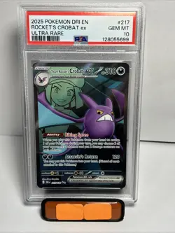 Pokemon TCG Team Rockets Crobat EX 217/182 Destined Rivals Full Art Psa 10 - Image 1
