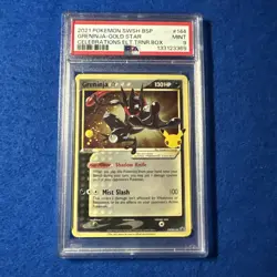2021 POKEMON SWSH BLACK STAR PROMO #144 GRENINJA-GOLD STAR PSA 9 - Image 1
