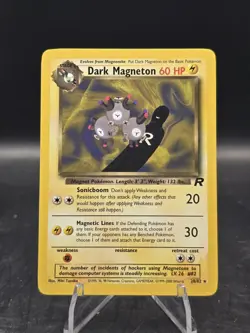 Pokemon TCG Dark Magneton 28/82 Team Rocket Unlimited Rare NM - Image 1