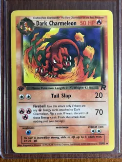 [LP] 2000 Pokemon Team Rocket Dark Charmeleon 1st Edition #32/82 Uncommon - Image 1