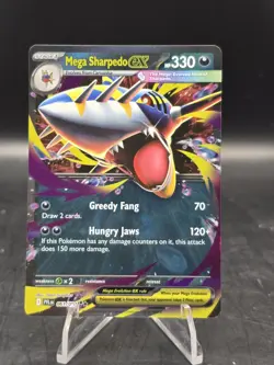 Pokemon TCG Mega Sharpedo ex 061/094 Me02: Phantasmal Flames Double Rare NM - Image 1