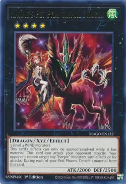 Yugioh Harpie's Pet Phantasmal Dragon MAGO-EN132 1st Edition Gold Rare M/NM - Image 1