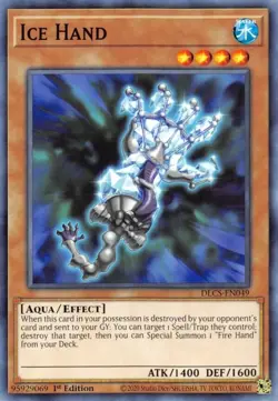 Yugioh 3x Ice Hand DLCS-EN049 1st Edition Common M/NM - Image 1
