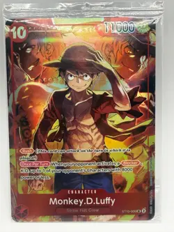 One Piece TCG Monkey D Luffy ST10-006 SR Treasure Booster Set Promo SEALED - Image 1