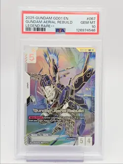 GUNDAM AERIAL REBUILD 2025 GUNDAM NEWTYPE RISING E GD01-067 PSA 10 Q6065 - Image 1