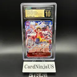 CGC PRISTINE 10 MONKEY D. LUFFY ONE PIECE DAY PROMO CARD #ST10-006 - Image 1