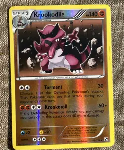 Krookodile 65/114 Reverse Holo Black and White 2011 Pokemon Card Lightly Played - Image 3