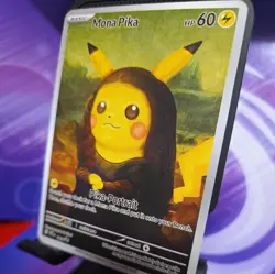 Mona Pika (Pikachu) - Pokemon x Van Gogh ACG Art DIY Card Custom FREE SHIPPING - Image 2