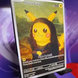 Mona Pika (Pikachu) - Pokemon x Van Gogh ACG Art DIY Card Custom FREE SHIPPING - Image 3
