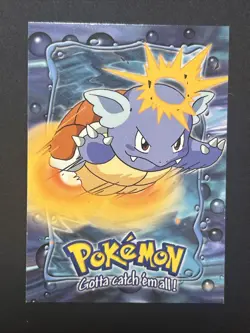 1999 Pokemon Topps #08 Stage 2 E8 of 12 Wartortle Card Black Logo Pokemon - Image 1
