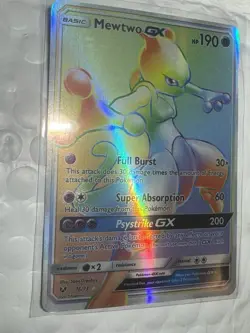 Pokemon TCG Mewtwo GX Secret Rare Shining Legends Card 76/73 Near Mint Condition - Image 1