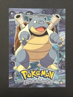 Pokemon Card Blastoise Topps The First Movie E9 of 12 Stage 3 Black Logo - Image 1