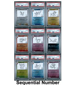 PSA 10 Sequential Complete Set 9 Yu Nagaba Eevee’s Promo Pokemon Card Japanese - Image 1