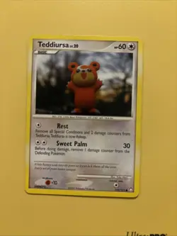 Pokemon TCG Teddiursa vintage card 2007 Moderately played - Image 1